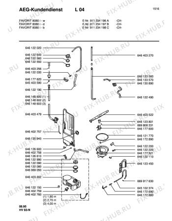 Взрыв-схема посудомоечной машины Aeg FAV8080I-W  CH - Схема узла Water softener 066